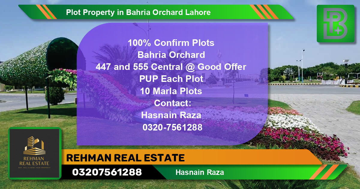Residential Plot for Sale in Bahria Orchard, Lahore - (BP-67181)