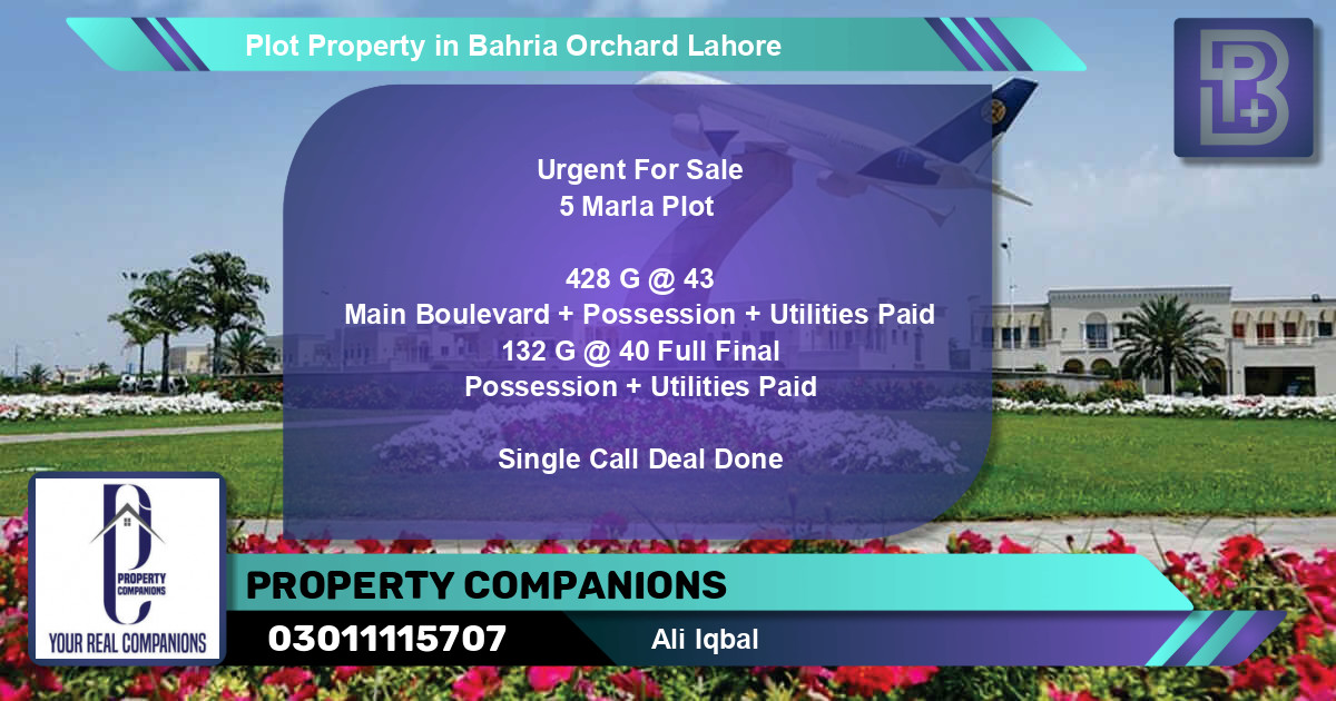 Residential Plot for Sale in Bahria Orchard, Lahore - (BP-67241)