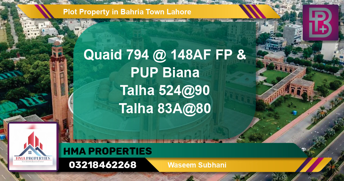 Residential Plot for Sale in Bahria Town, Lahore - (BP-67254)