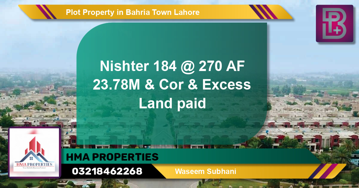 Residential Plot for Sale in Bahria Town, Lahore - (BP-67259)