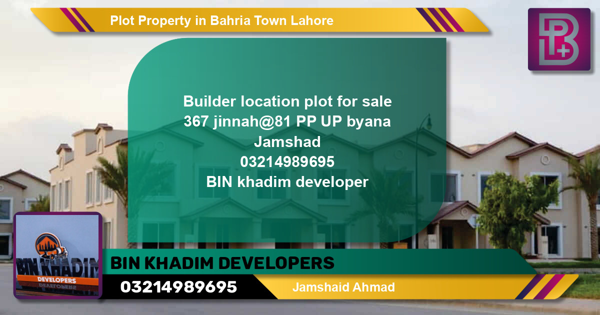 Residential Plot for Sale in Bahria Town, Lahore - (BP-67283)