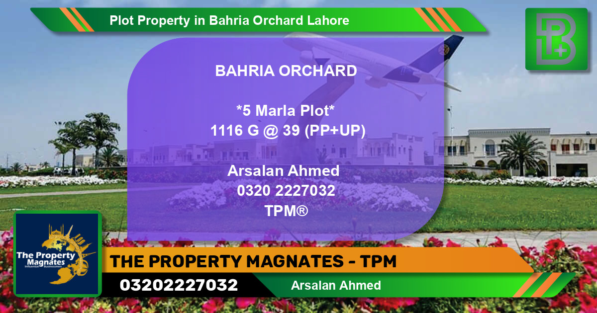 Residential Plot for Sale in Bahria Orchard, Lahore - (BP-67324)