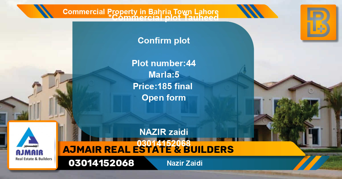 Commercial Property for Sale in Bahria Town, Lahore - (BP-67331)