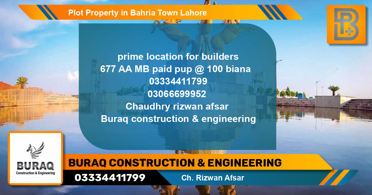 Residential Plot for Sale in Bahria Town, Lahore - (BP-67334)