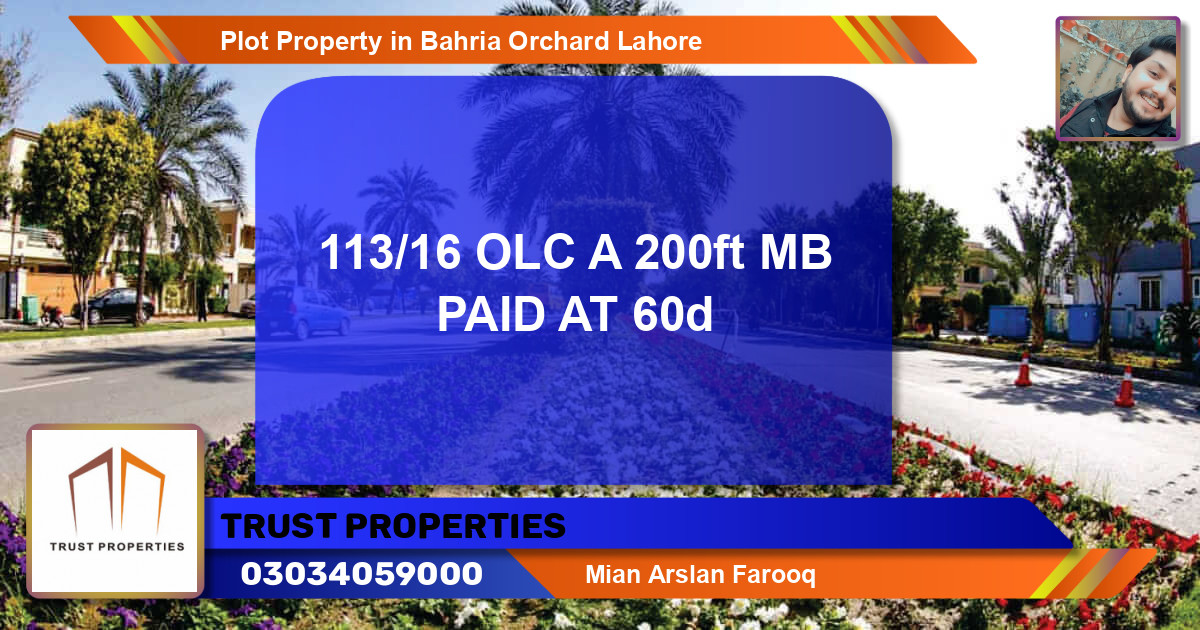 Residential Plot for Sale in Bahria Orchard, Lahore - (BP-67366)
