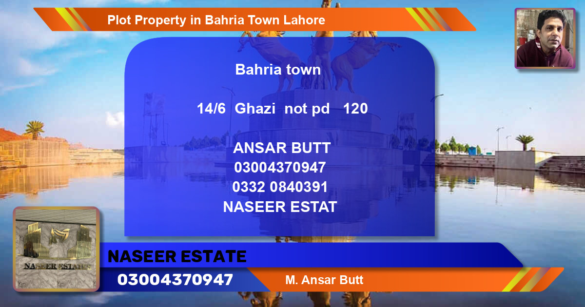 Residential Plot for Sale in Bahria Town, Lahore - (BP-67394)
