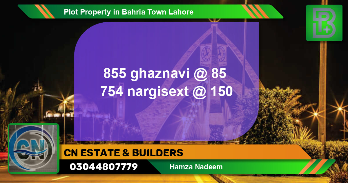 Residential Plot for Sale in Bahria Town, Lahore - (BP-67408)