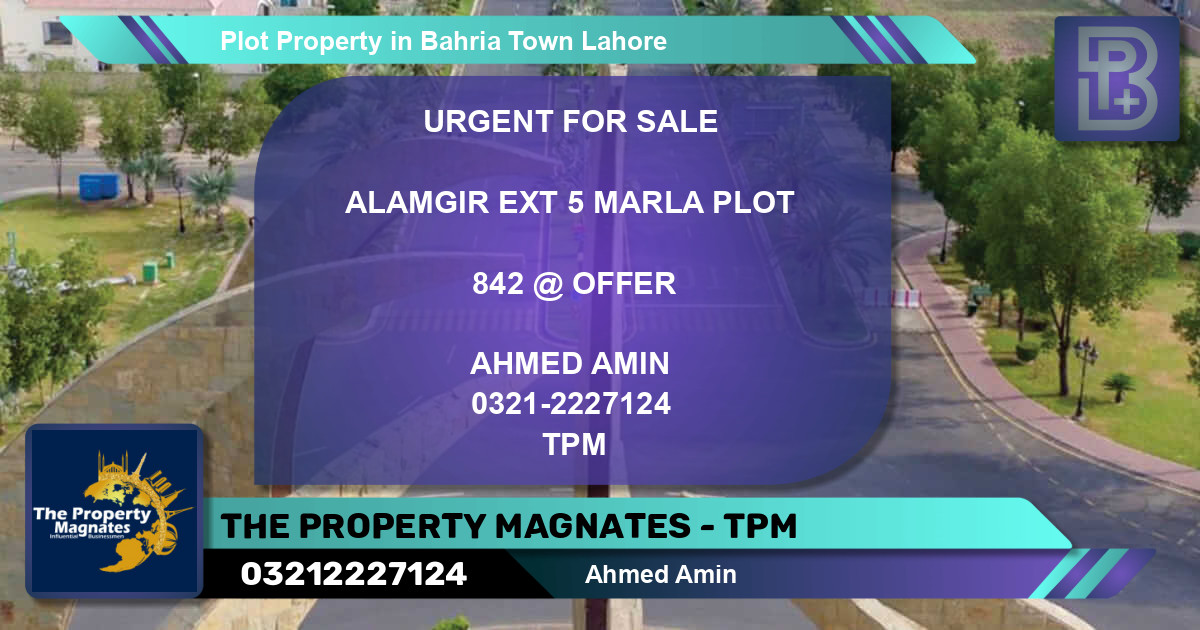 Residential Plot for Sale in Bahria Town, Lahore - (BP-67449)