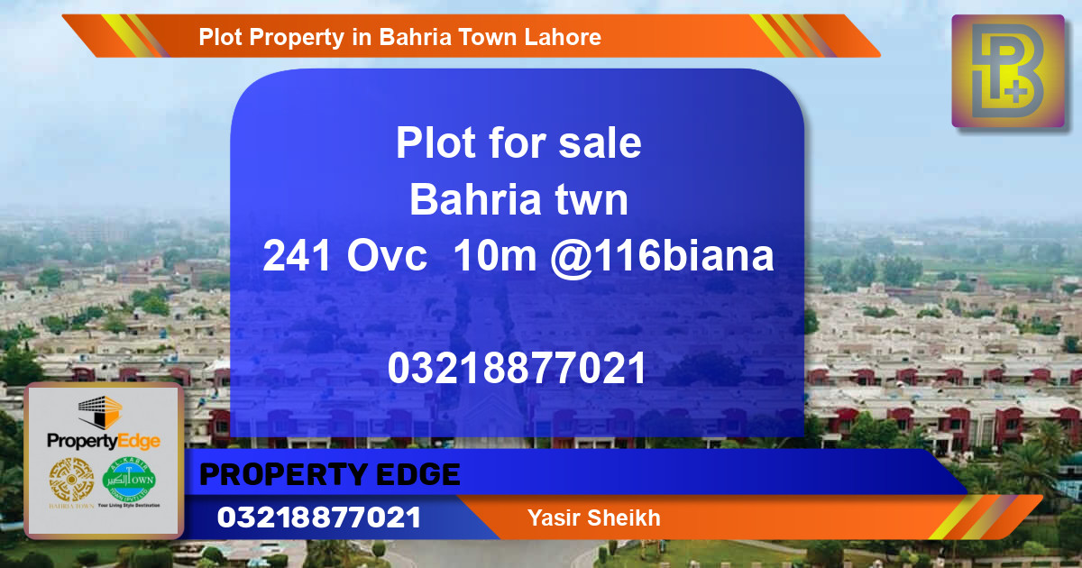 Residential Plot for Sale in Bahria Town, Lahore - (BP-67465)