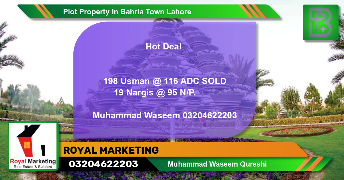 Residential Plot for Sale in Bahria Town, Lahore - (BP-67478)