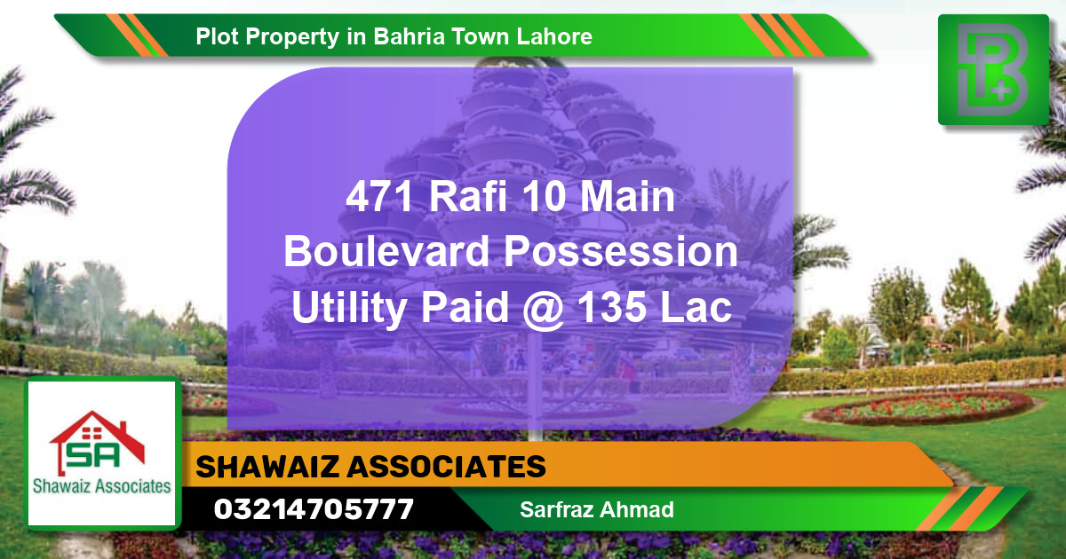 Residential Plot for Sale in Bahria Town, Lahore - (BP-67517)