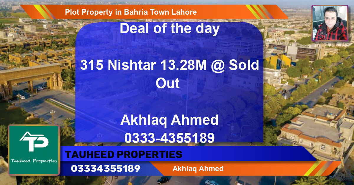 Residential Plot for Sale in Bahria Town, Lahore - (BP-67535)