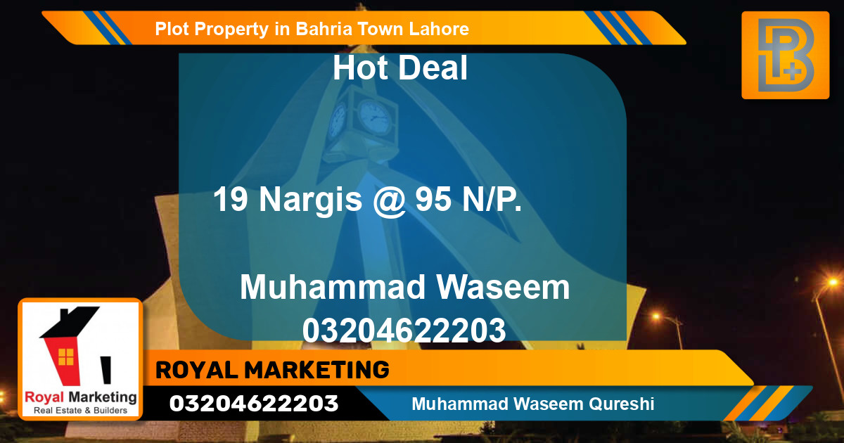 Residential Plot for Sale in Bahria Town, Lahore - (BP-67539)