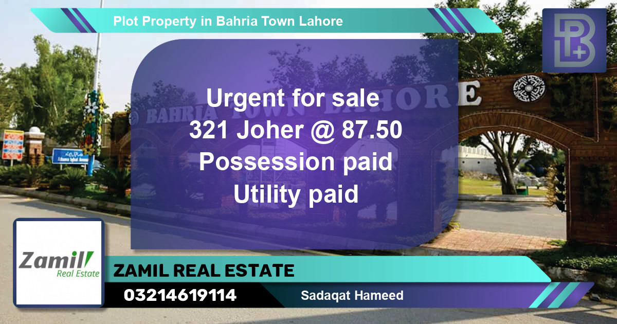 Residential Plot for Sale in Bahria Town, Lahore - (BP-67550)
