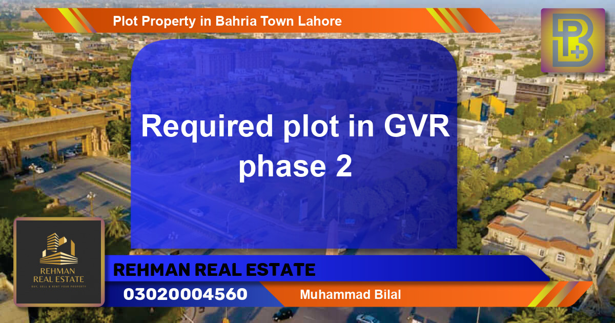 Residential Plot for Sale in Bahria Town, Lahore - (BP-67596)