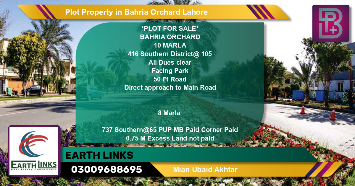 Residential Plot for Sale in Bahria Orchard, Lahore - (BP-67606)