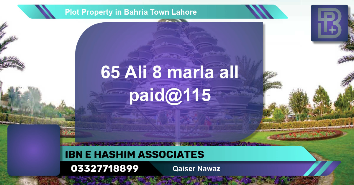 Residential Plot for Sale in Bahria Town, Lahore - (BP-67654)