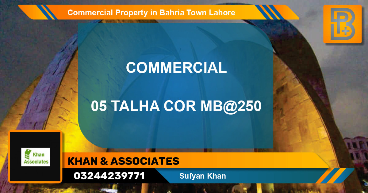 Commercial Property for Sale in Bahria Town, Lahore - (BP-67662)