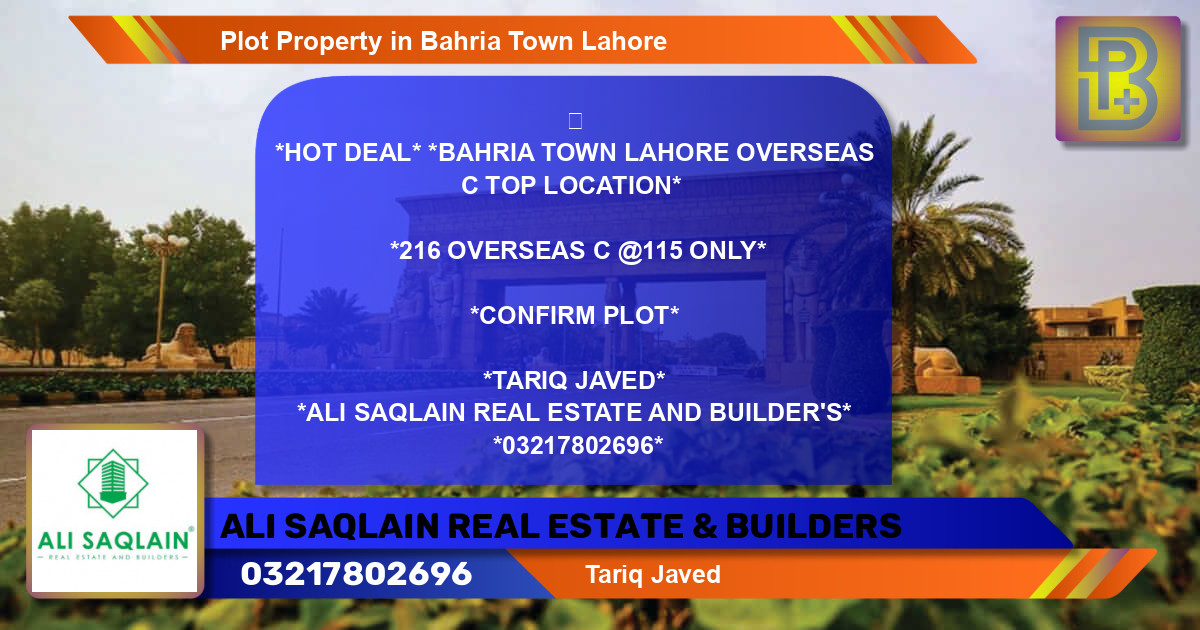 Residential Plot for Sale in Bahria Town, Lahore - (BP-67663)