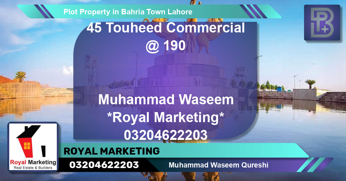 Commercial Plot for Sale in Bahria Town, Lahore - (BP-67674)