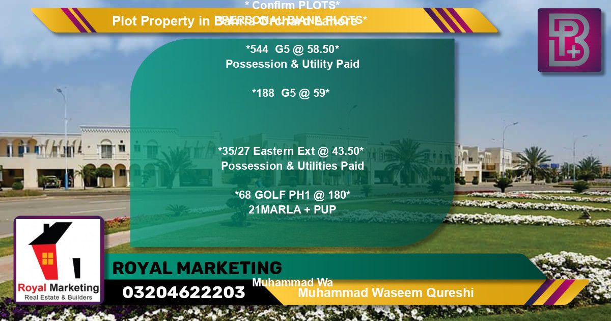 Residential Plot for Sale in Bahria Orchard, Lahore - (BP-67714)
