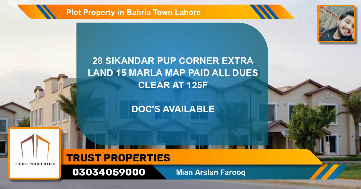 Residential Plot for Sale in Bahria Town, Lahore - (BP-67732)