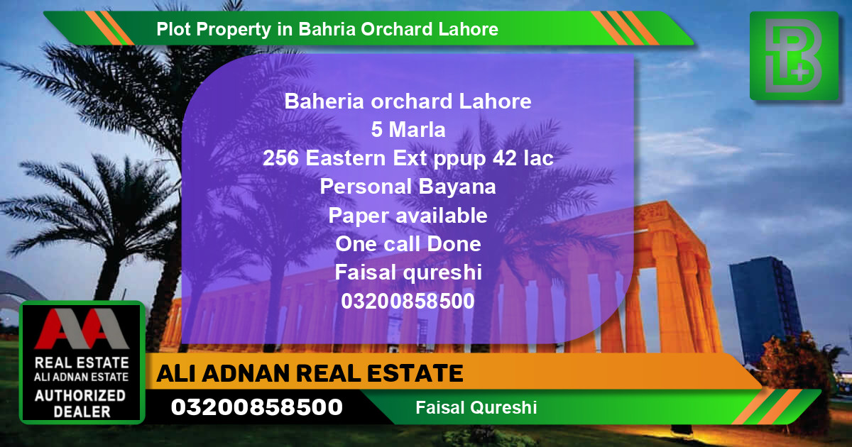 Residential Plot for Sale in Bahria Orchard, Lahore - (BP-67749)
