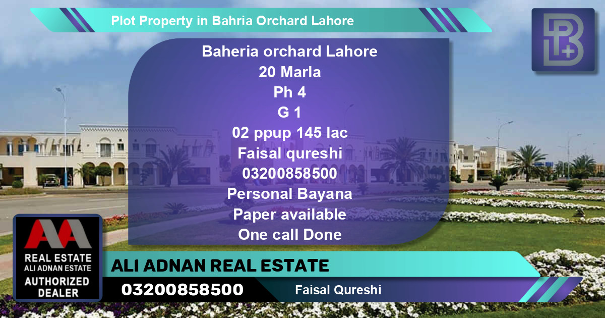 Residential Plot for Sale in Bahria Orchard, Lahore - (BP-67759)