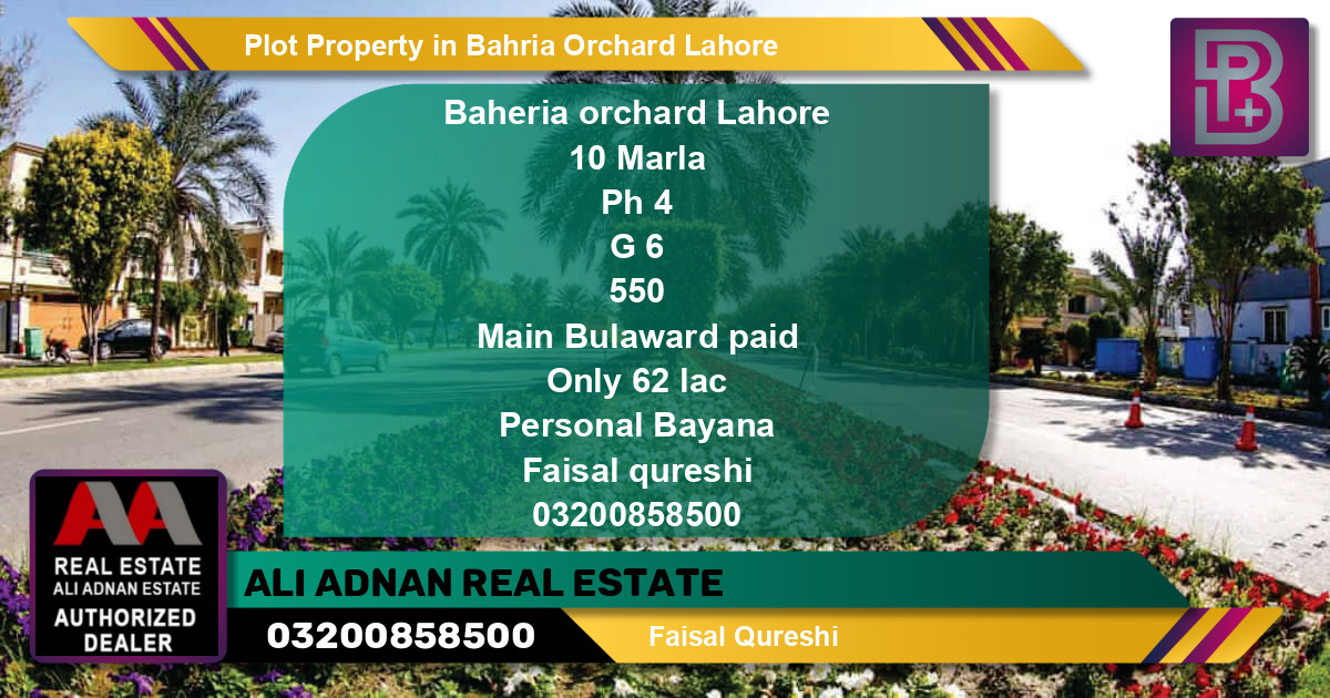Residential Plot for Sale in Bahria Orchard, Lahore - (BP-67760)