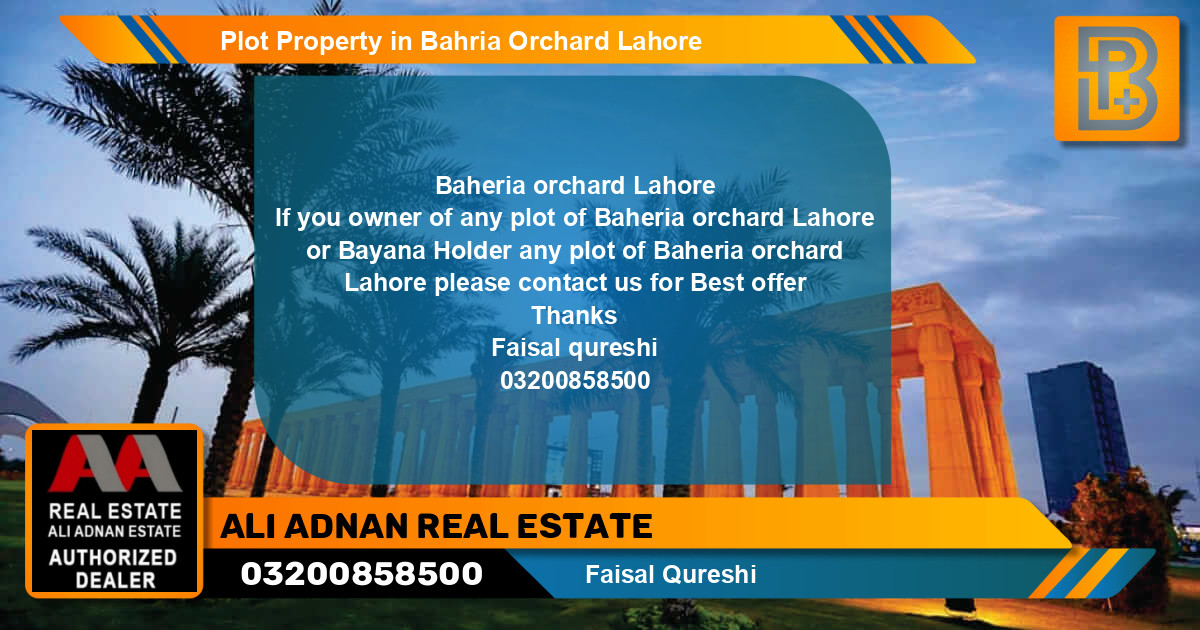 Residential Plot for Sale in Bahria Orchard, Lahore - (BP-67768)