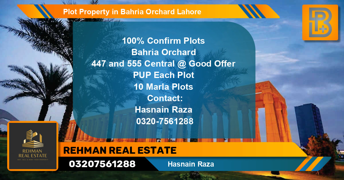 Residential Plot for Sale in Bahria Orchard, Lahore - (BP-67782)