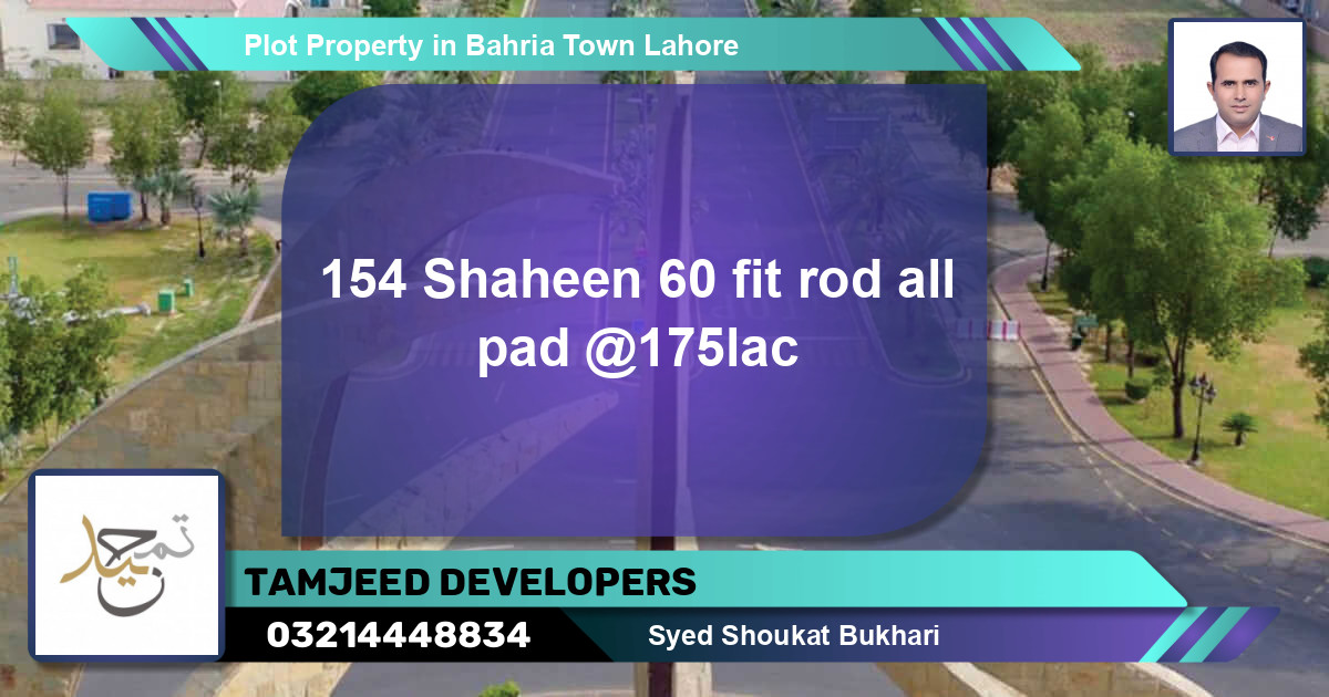 Residential Plot for Sale in Bahria Town, Lahore - (BP-67786)