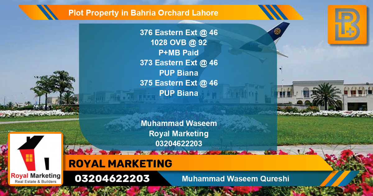 Residential Plot for Sale in Bahria Orchard, Lahore - (BP-67796)