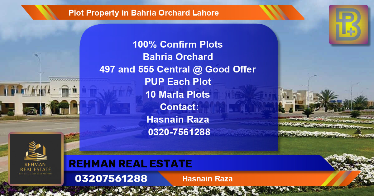 Residential Plot for Sale in Bahria Orchard, Lahore - (BP-67804)
