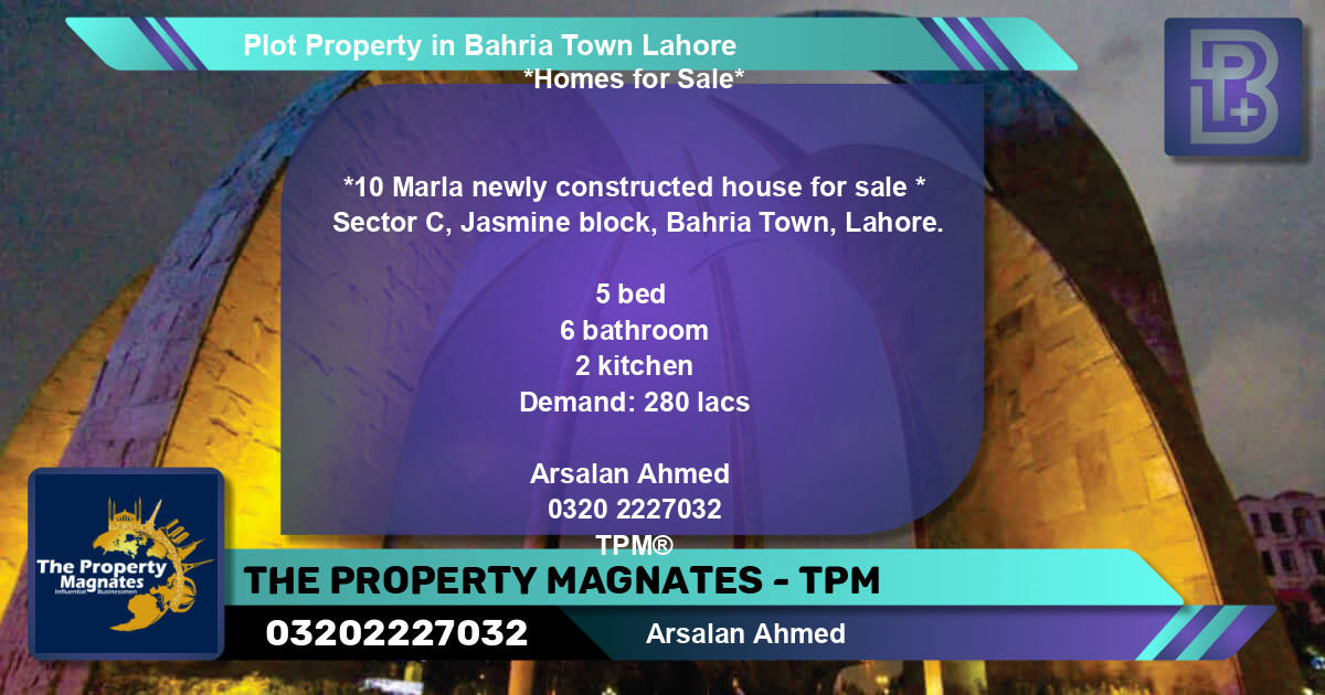 Residential Plot for Sale in Bahria Town, Lahore - (BP-67850)