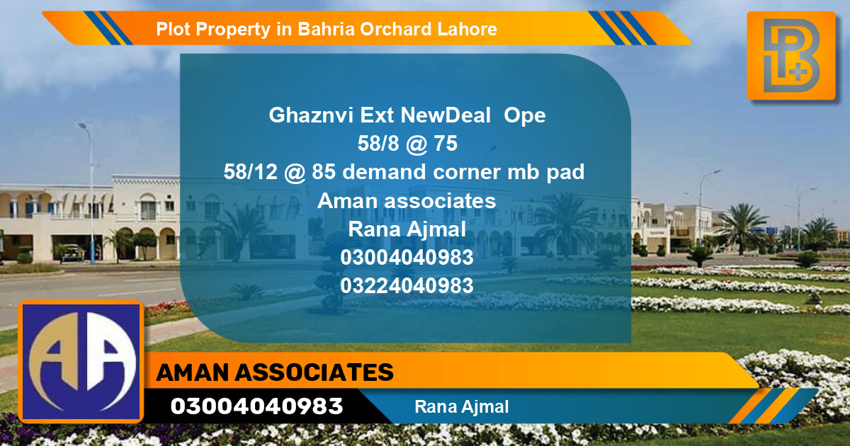 Residential Plot for Sale in Bahria Orchard, Lahore - (BP-67853)