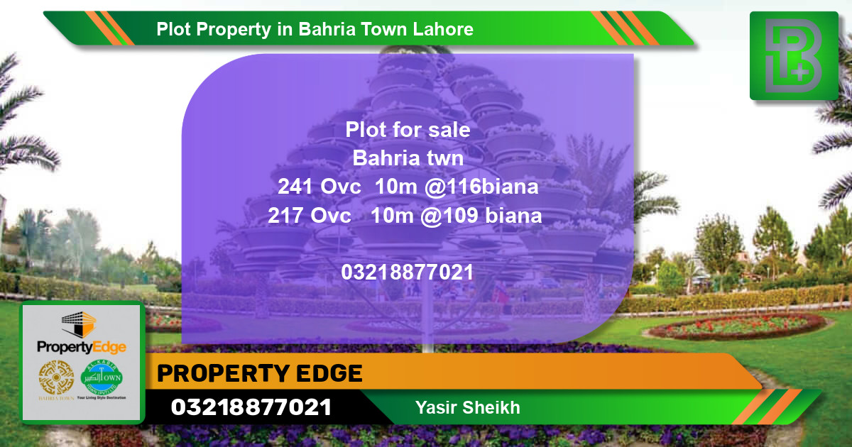 Residential Plot for Sale in Bahria Town, Lahore - (BP-67863)