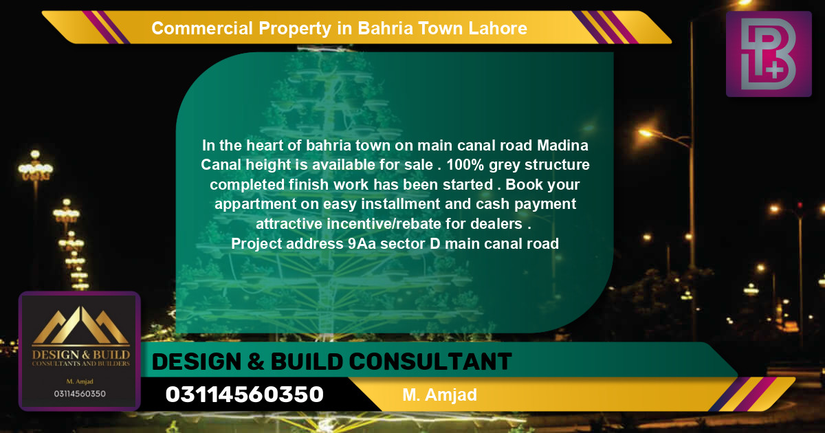 Commercial Property for Sale in Bahria Town, Lahore - (BP-67874)
