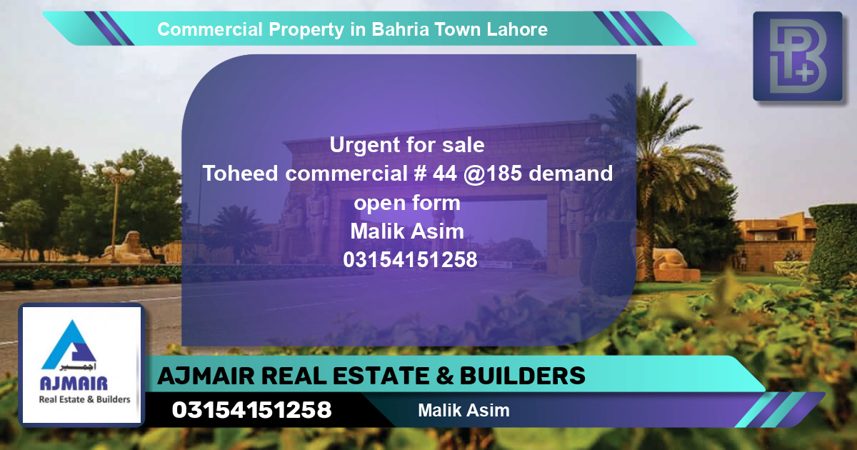 Commercial Property for Sale in Bahria Town, Lahore - (BP-67882)