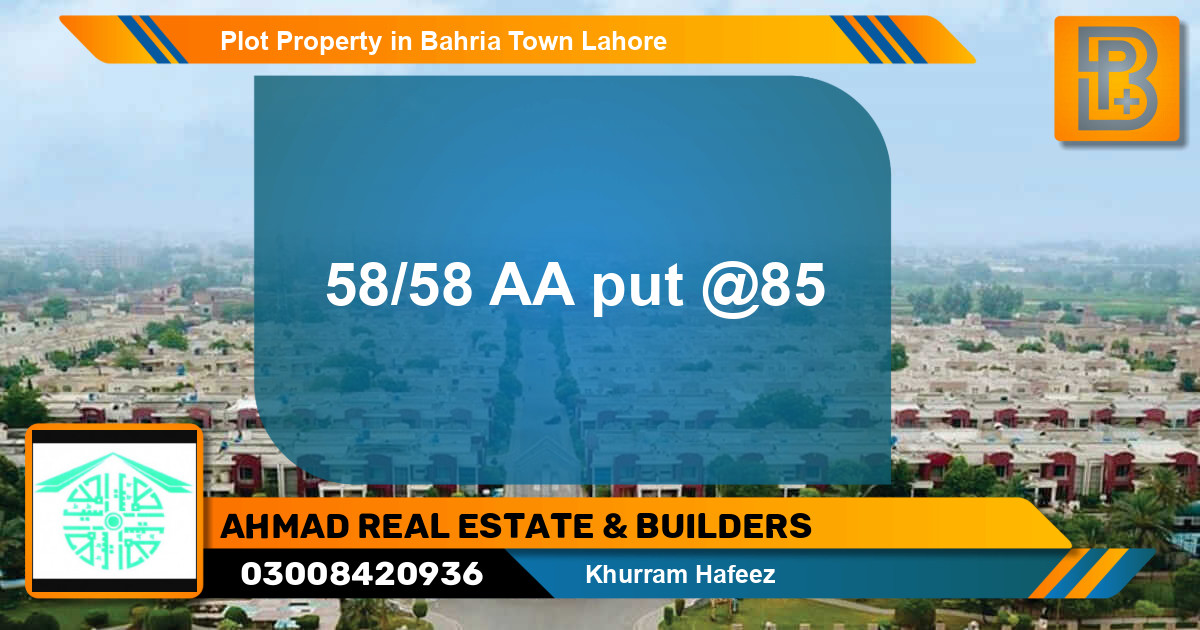 Residential Plot for Sale in Bahria Town, Lahore - (BP-67916)