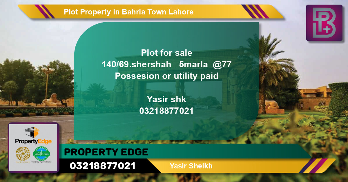 Residential Plot for Sale in Bahria Town, Lahore - (BP-67930)