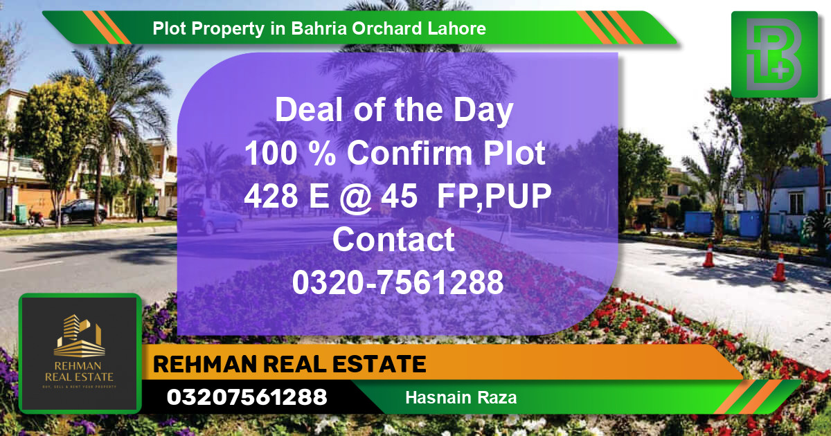 Residential Plot for Sale in Bahria Orchard, Lahore - (BP-67939)