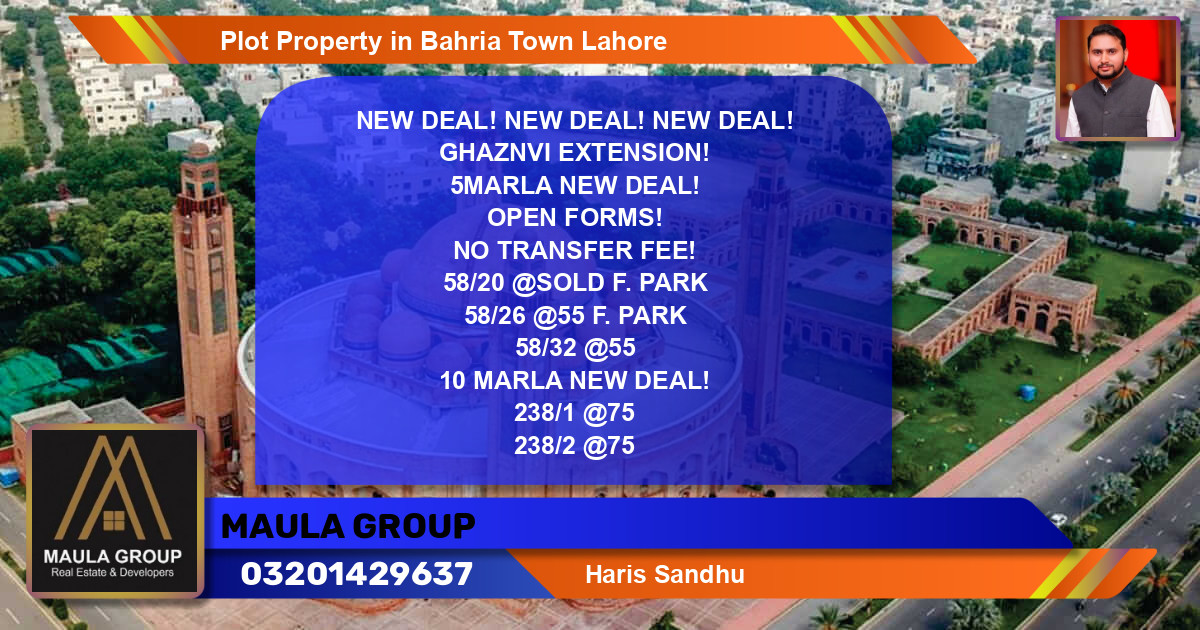 Residential Plot for Sale in Bahria Town, Lahore - (BP-67941)