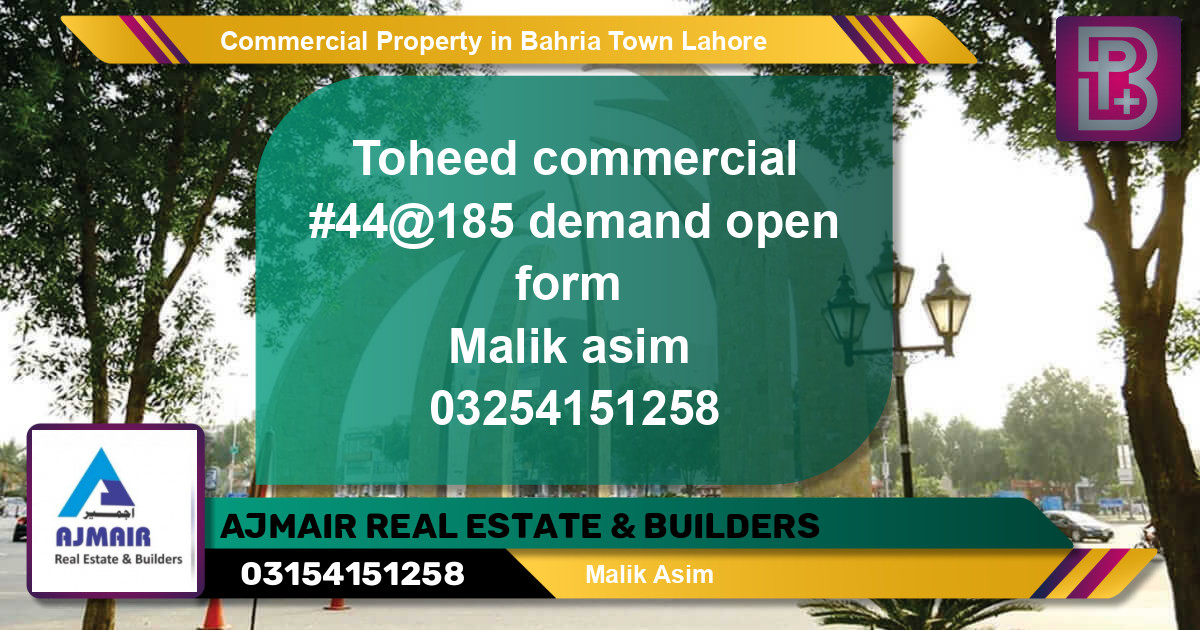 Commercial Property for Sale in Bahria Town, Lahore - (BP-67960)