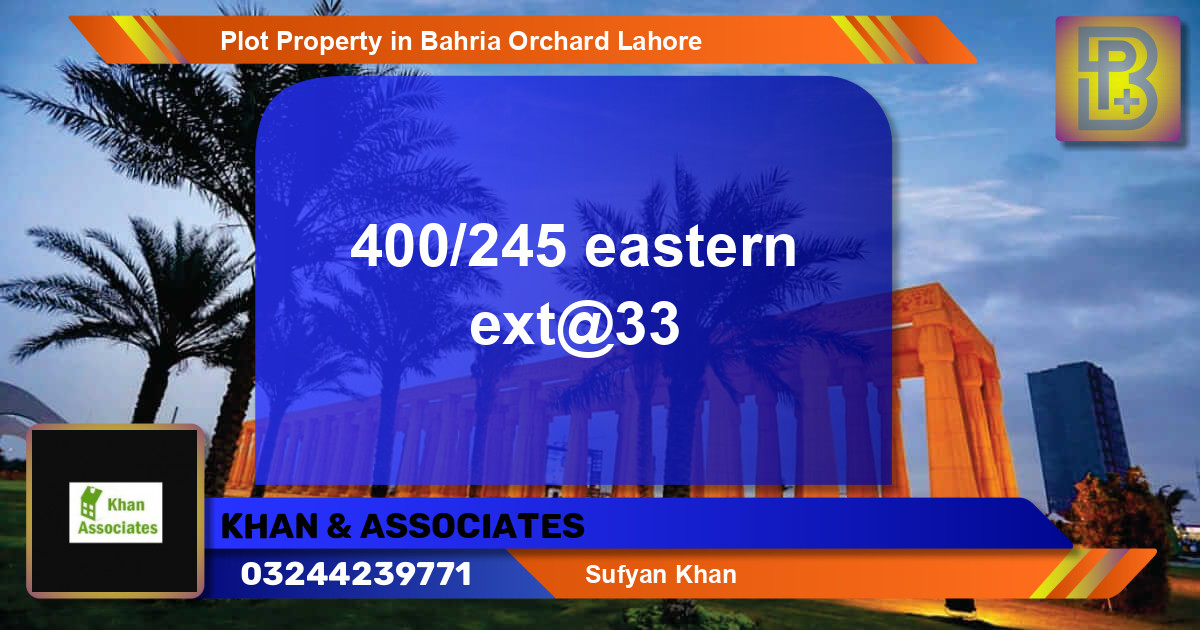 Residential Plot for Sale in Bahria Orchard, Lahore - (BP-67965)