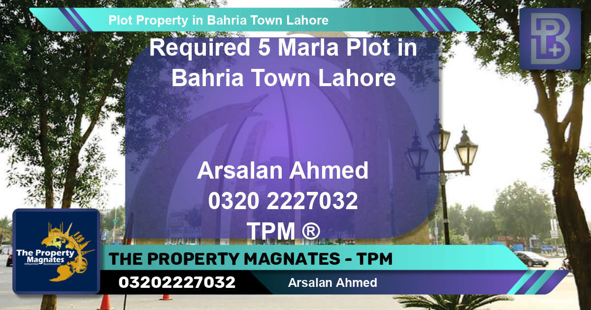 Residential Plot for Sale in Bahria Town, Lahore - (BP-67974)