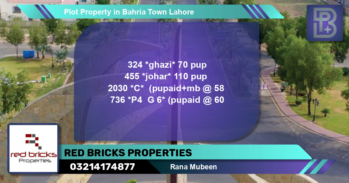 Residential Plot for Sale in Bahria Town, Lahore - (BP-67980)