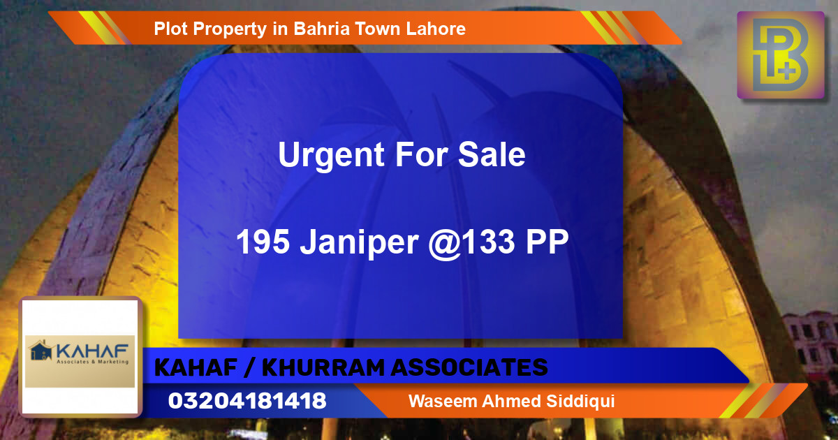 Residential Plot for Sale in Bahria Town, Lahore - (BP-68008)