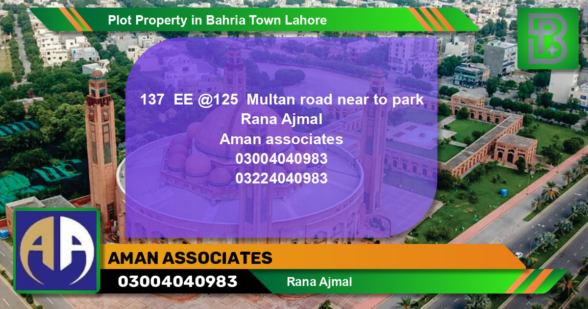 Residential Plot for Sale in Bahria Town, Lahore - (BP-68020)
