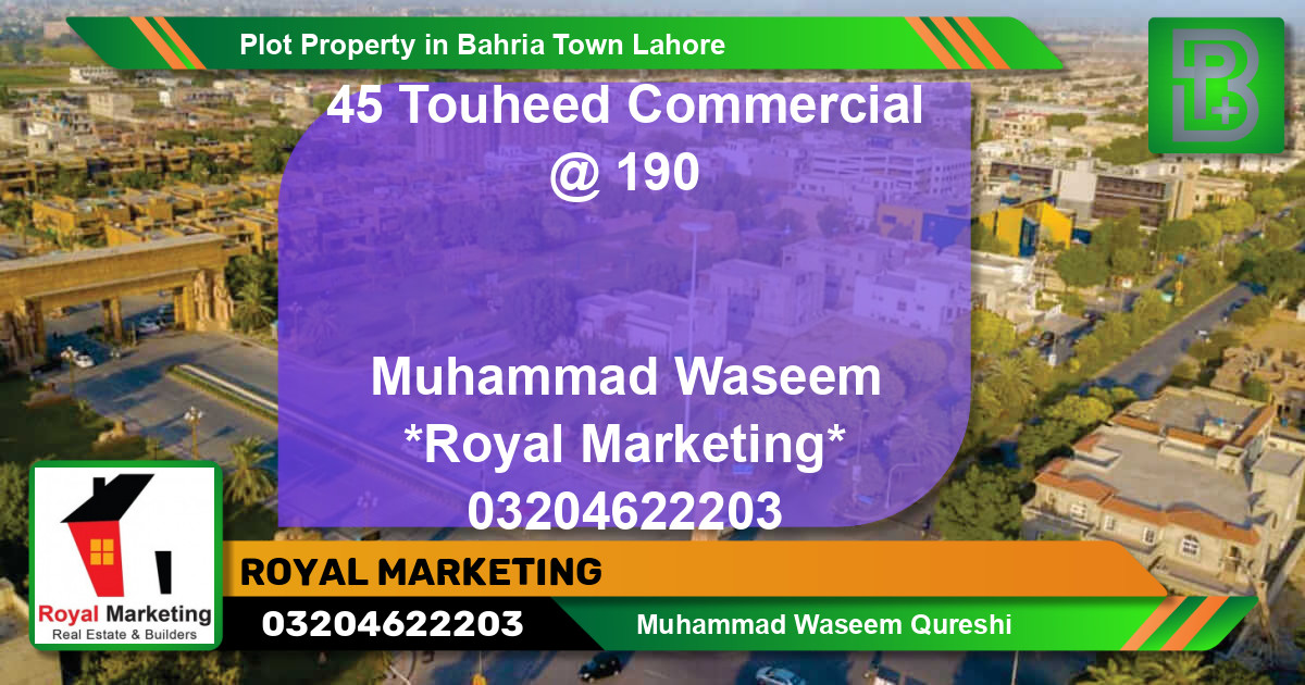 Commercial Plot for Sale in Bahria Town, Lahore - (BP-68025)